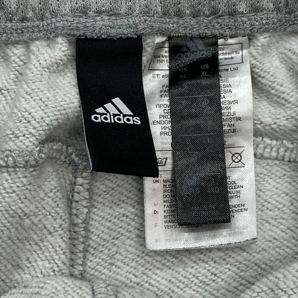 Adidas Sweatpants Womens XL Joggers Gray Fleece Zip Legs Drawstring Streetwear